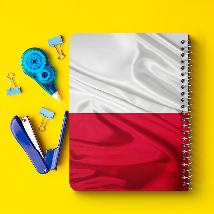 دفتر نقطه ای 50 برگ خندالو طرح پرچم لهستان (Poland) کد 38445
