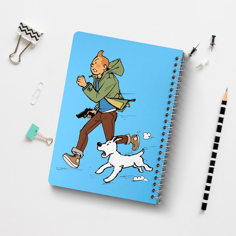 دفتر نقطه ای 50 برگ خندالو طرح تن تن (Tintin) کد 38320