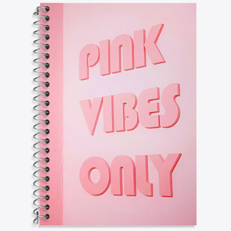 دفتر لغت 50 برگ خندالو طرح Pink Vibes Only کد F3848
