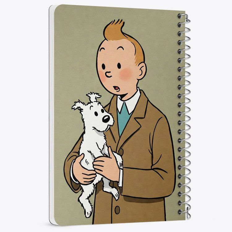 دفتر نقطه ای 50 برگ خندالو طرح تن تن (Tintin) کد 38214
