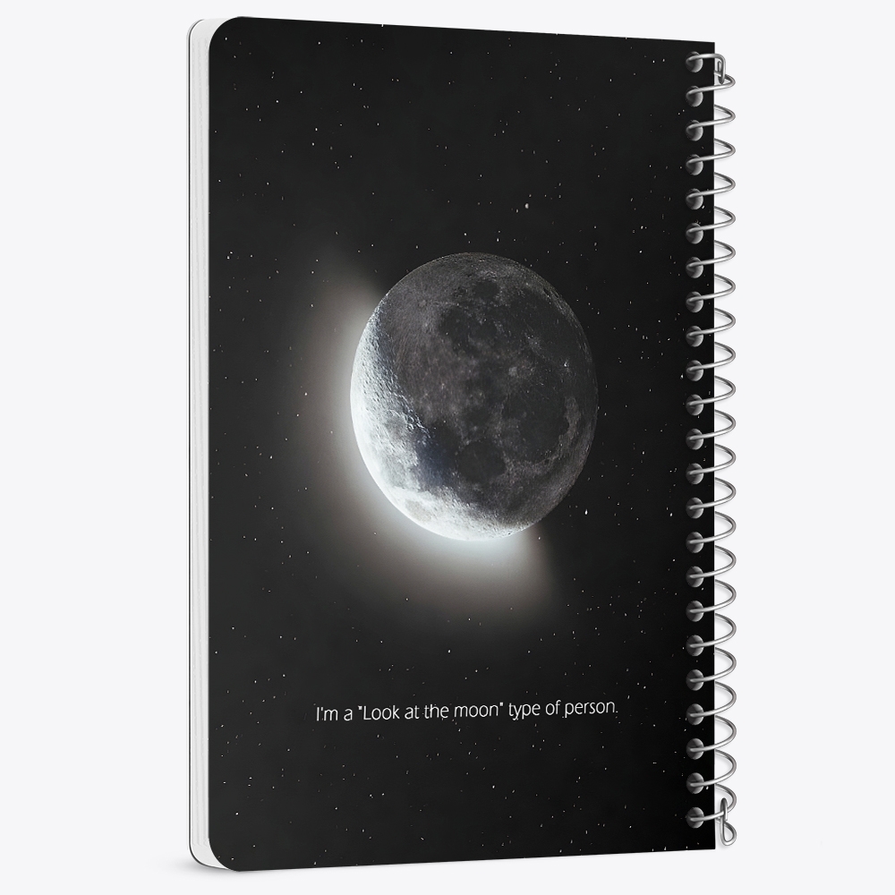 دفتر نقطه ای 50 برگ خندالو طرح ماه (Moon) کد 38081