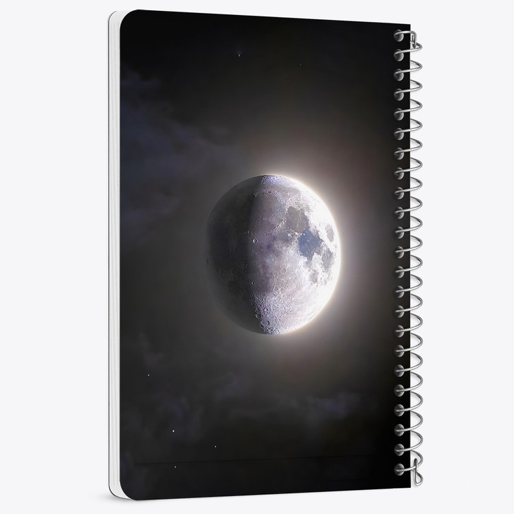 دفتر نقطه ای 50 برگ خندالو طرح ماه (Moon) کد 38068