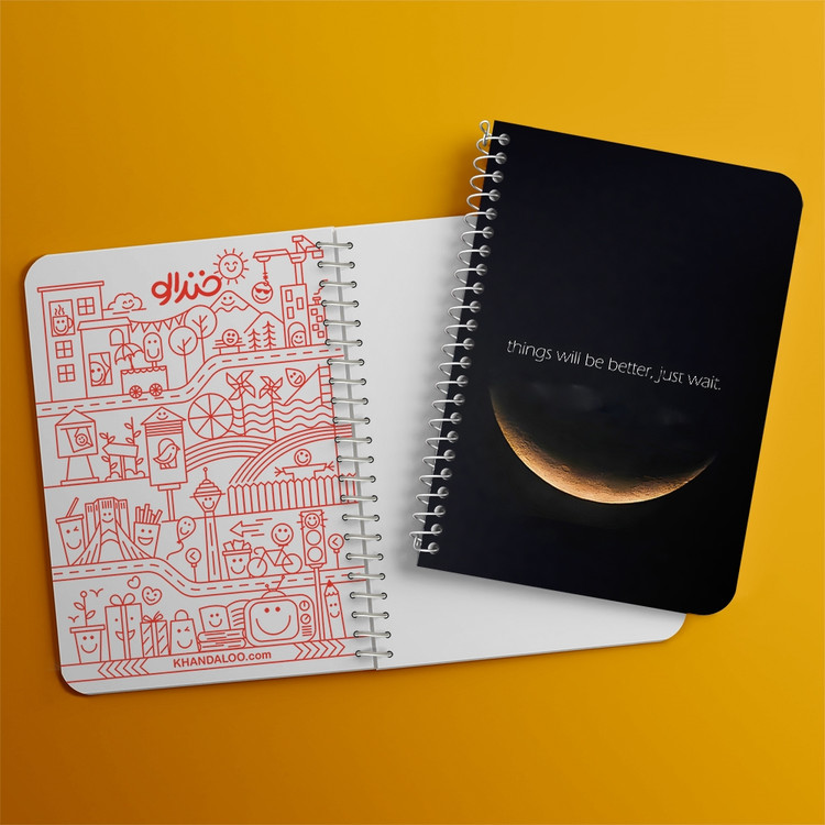 دفتر نقطه ای 50 برگ خندالو طرح ماه (Moon) کد 38051