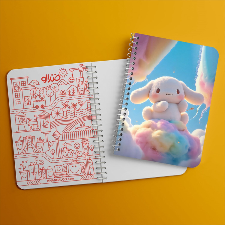 دفتر نقطه ای 50 برگ خندالو طرح سینامورول (Cinnamoroll) کد 37986