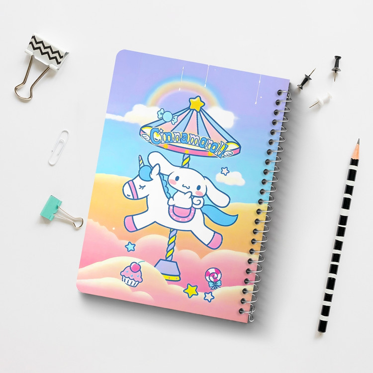 دفتر نقطه ای 50 برگ خندالو طرح سینامورول (Cinnamoroll) کد 37974