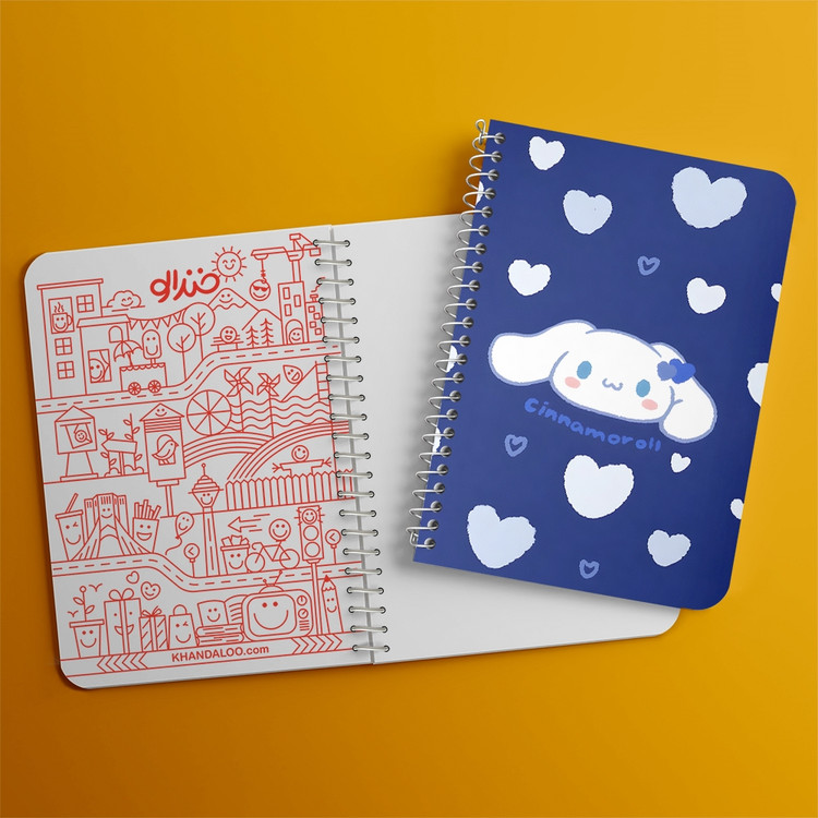 دفتر نقطه ای 50 برگ خندالو طرح سینامورول (Cinnamoroll) کد 37973