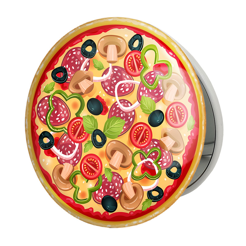 آینه جیبی خندالو طرح پیتزا  Pizza مدل تاشو کد 31083