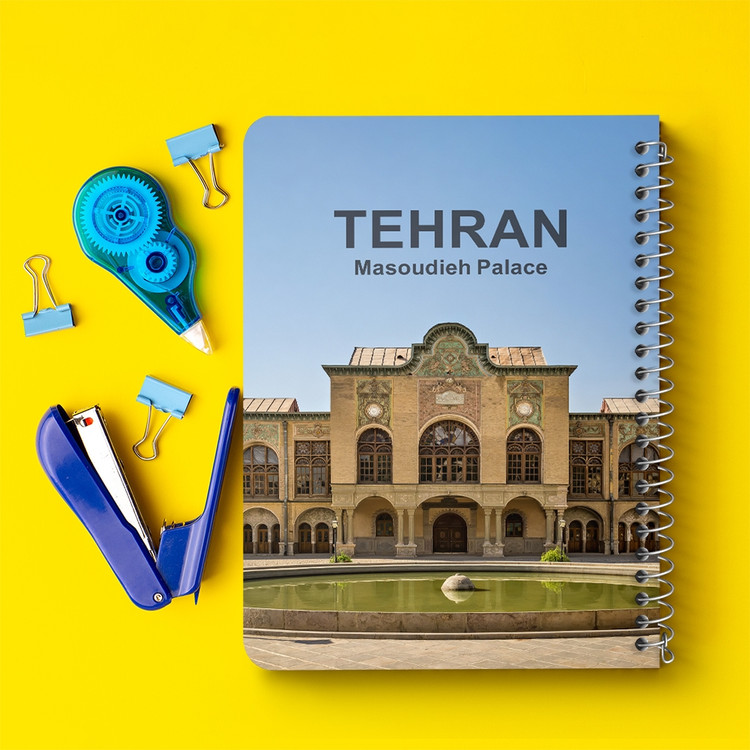 دفتر نقطه ای 50 برگ خندالو طرح عمارت مسعودیه تهران کد 37344