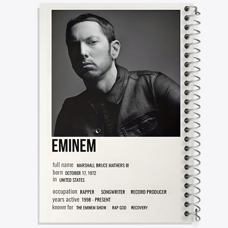 دفتر مشق 100 برگ خندالو طرح امینم (Eminem) کد F14203