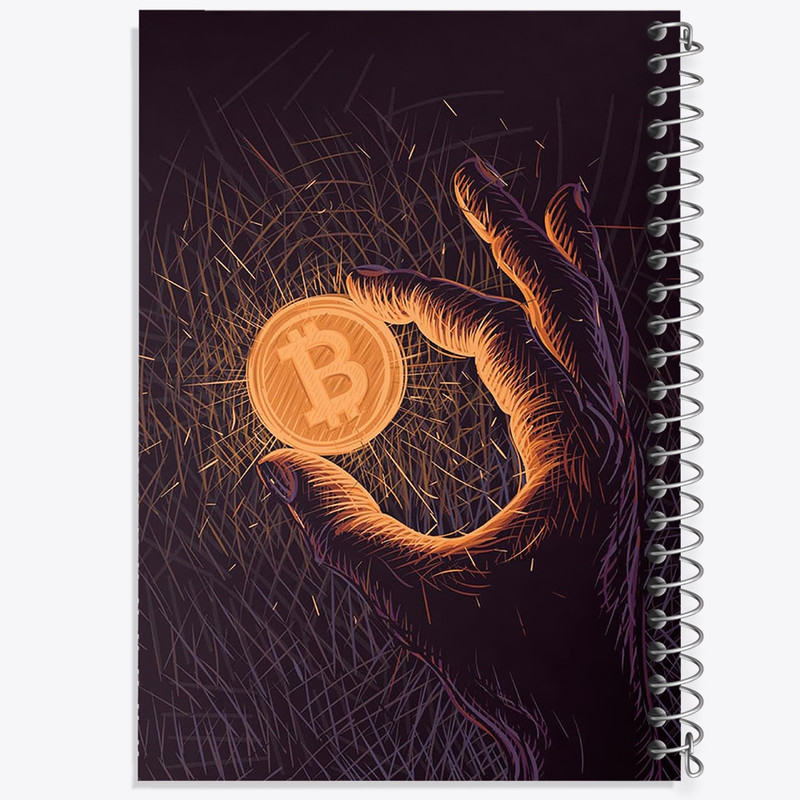 دفتر نقاشی 50 برگ خندالو طرح بیت کوین (Bitcoin) کد F2493