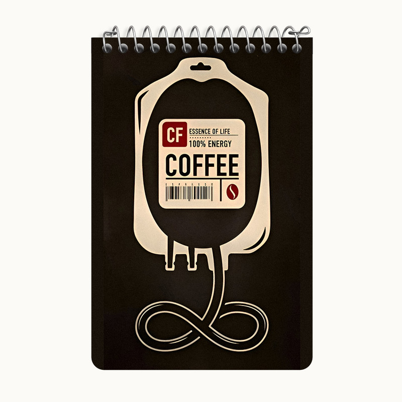 دفتر یادداشت 50 برگ خندالو طرح قهوه (Coffee) کد F10393