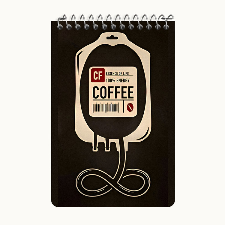 دفتر یادداشت 50 برگ خندالو طرح قهوه (Coffee) کد F10393