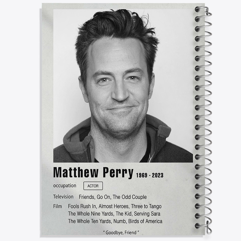 دفتر ژورنال نویسی 50 برگ خندالو مدل نقطه ای طرح متیو پری (Matthew Perryi) کد F11927