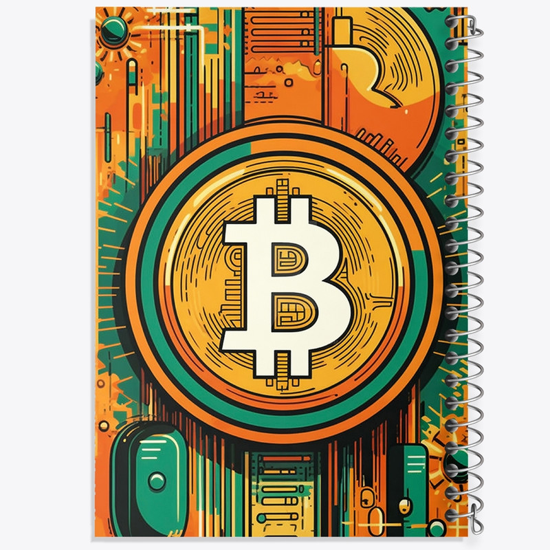 دفتر نقاشی 50 برگ خندالو طرح بیت کوین (Bitcoin) کد F1641