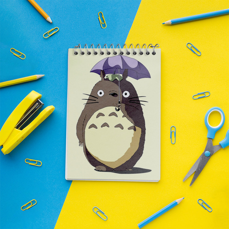 دفتر یادداشت 50 برگ خندالو طرح انیمه توتورو (Totoro) کد N2116