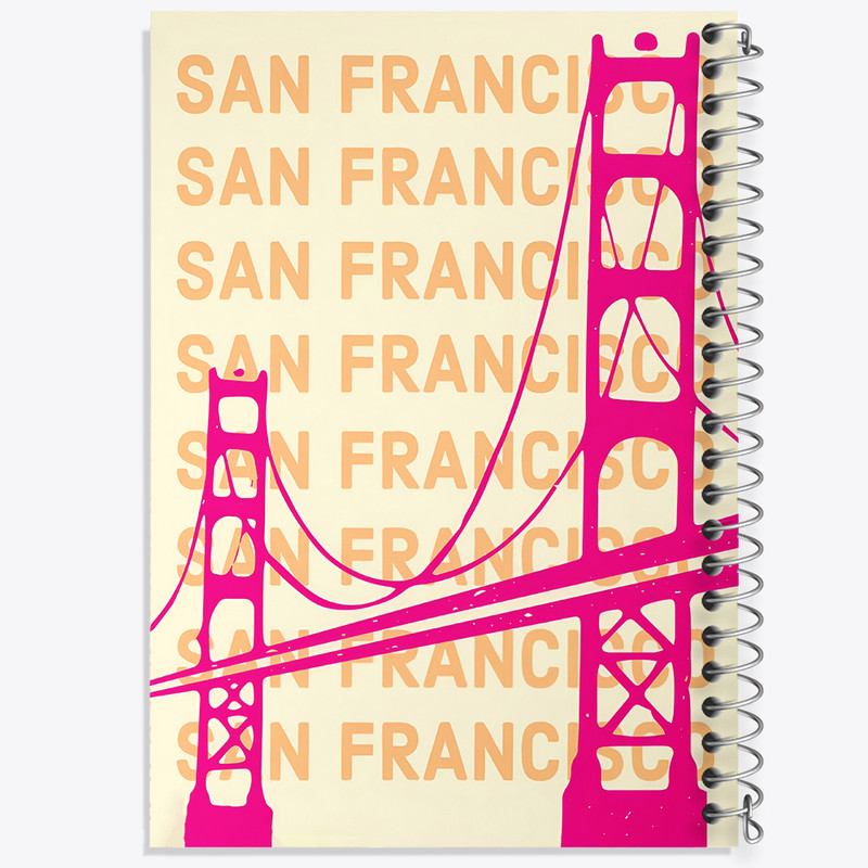 دفتر مشق 100 برگ خندالو طرح سان فرانسیسکو (San Francisco) کد F5957