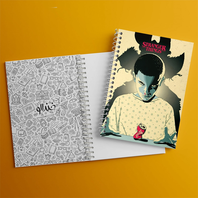 دفتر ژورنال نویسی 50 برگ خندالو مدل نقطه ای طرح استرنجر تینگز (Stranger Things) کد F10165