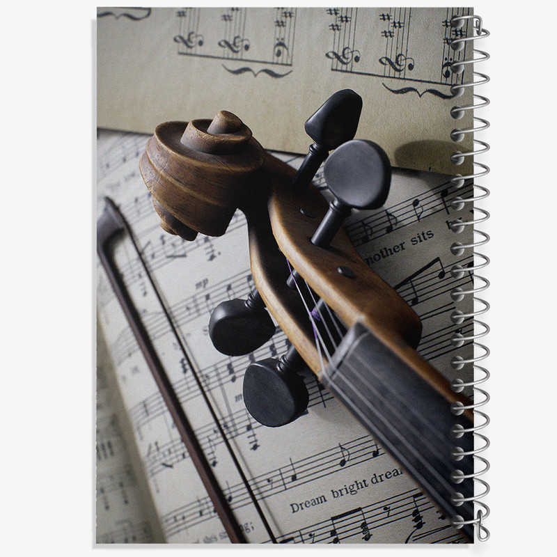 دفتر مشق 100 برگ خندالو طرح ویولن (Violin) کد N8065