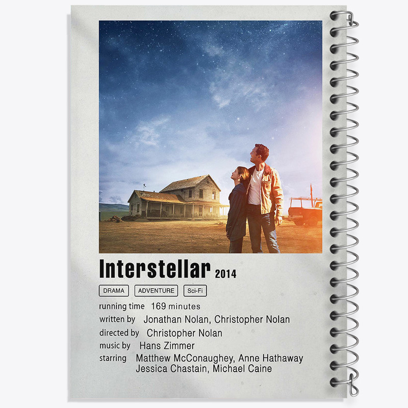 دفتر نقاشی 50 برگ خندالو طرح میان ستاره ای (Interstellar) کد F11303