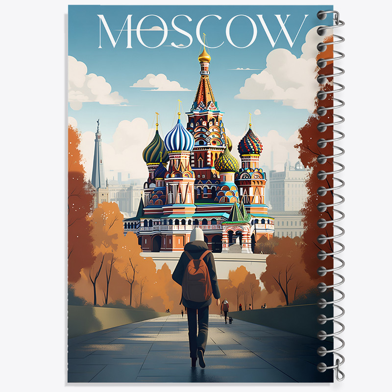 دفتر مشق 100 برگ خندالو طرح مسکو (Moscow) کد F4939
