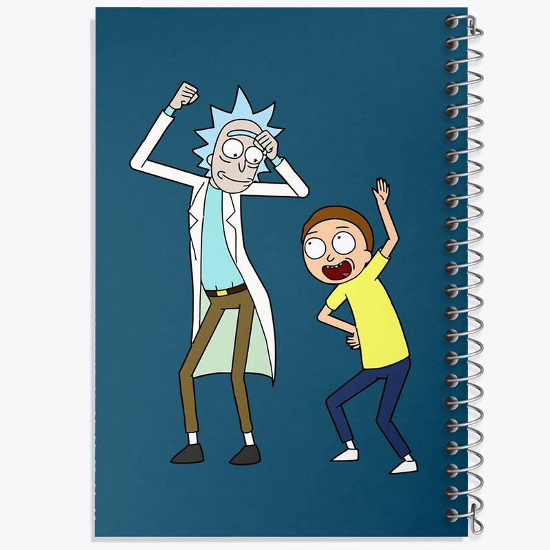 دفتر مشق 100 برگ خندالو طرح انیمیشن ریک و مورتی Rick and Mort کد 26593