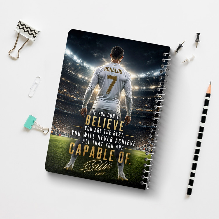 دفتر طراحی 50 برگ خندالو طرح کریستیانو رونالدو (Cristiano Ronaldo) کد F14686