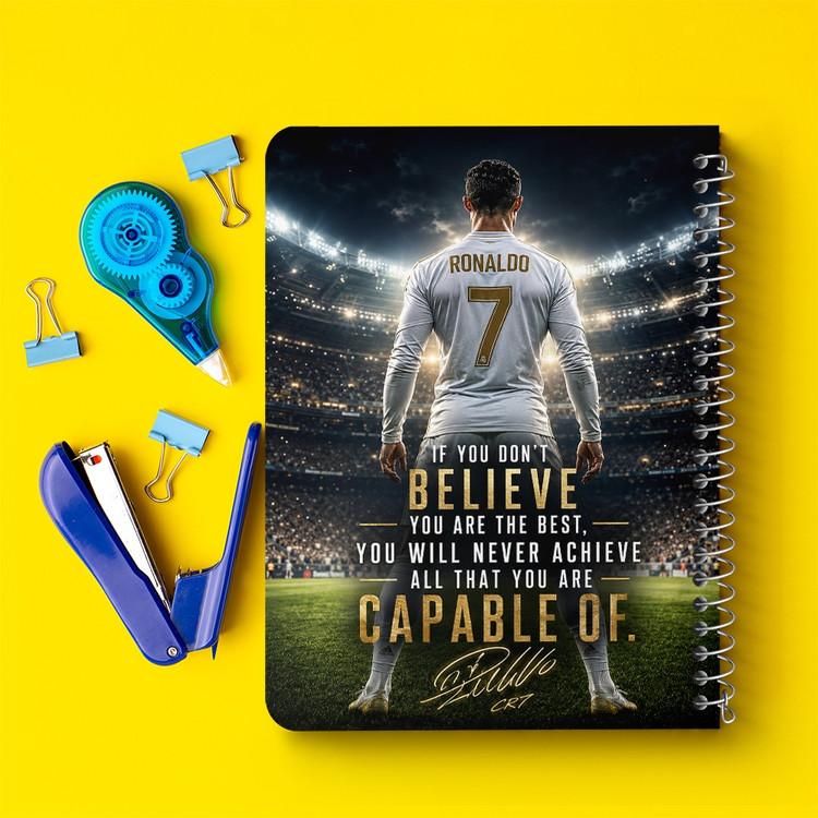 دفتر طراحی 50 برگ خندالو طرح کریستیانو رونالدو (Cristiano Ronaldo) کد F14686