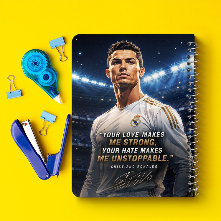دفتر طراحی 50 برگ خندالو طرح کریستیانو رونالدو (Cristiano Ronaldo) کد F14685