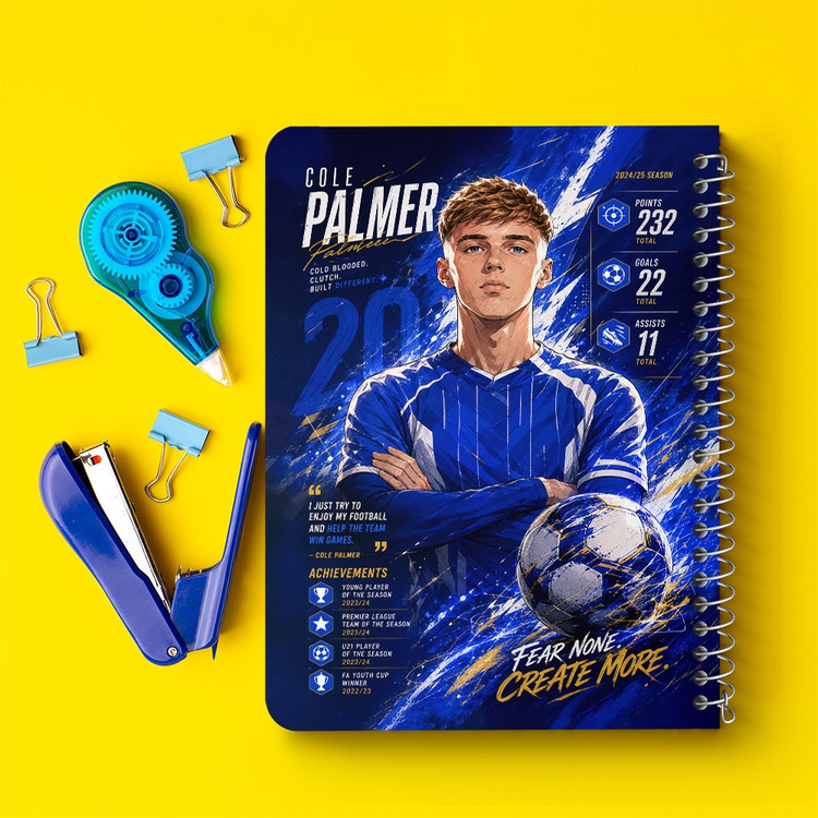 دفتر طراحی 50 برگ خندالو طرح کول پالمر (Cole Palmer) کد F14665