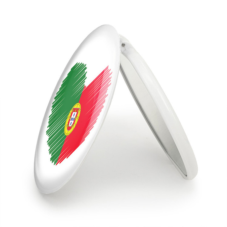 آینه جیبی خندالو طرح پرچم پرتغال مدل تاشو کد 20541