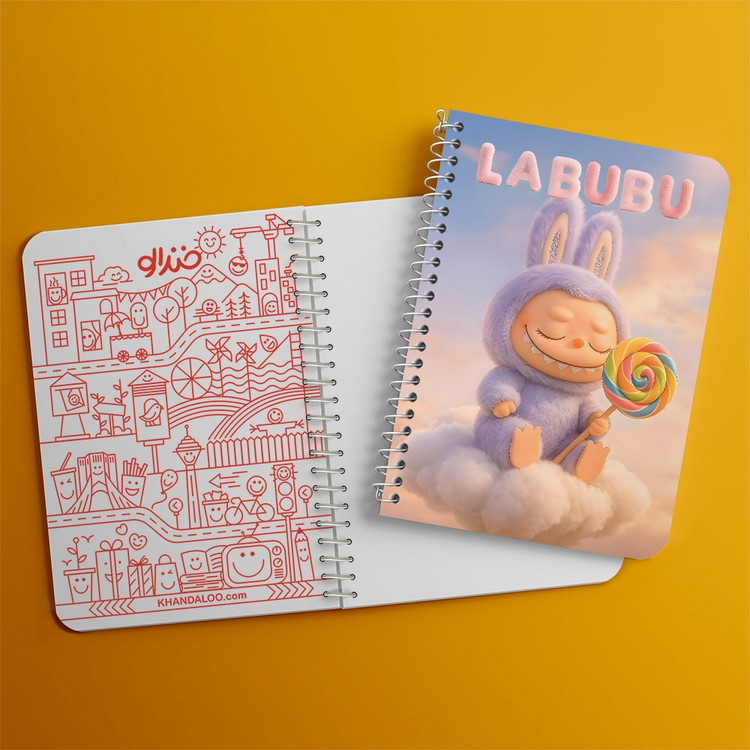 دفتر طراحی 50 برگ خندالو طرح عروسک لابوبو (Labub) کد F14622