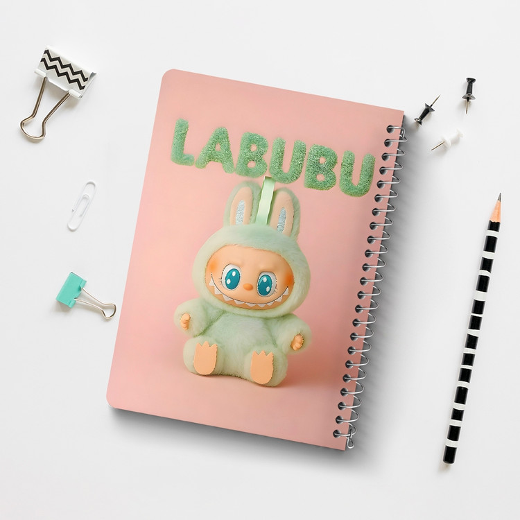 دفتر طراحی 50 برگ خندالو طرح عروسک لابوبو (Labub) کد F14621