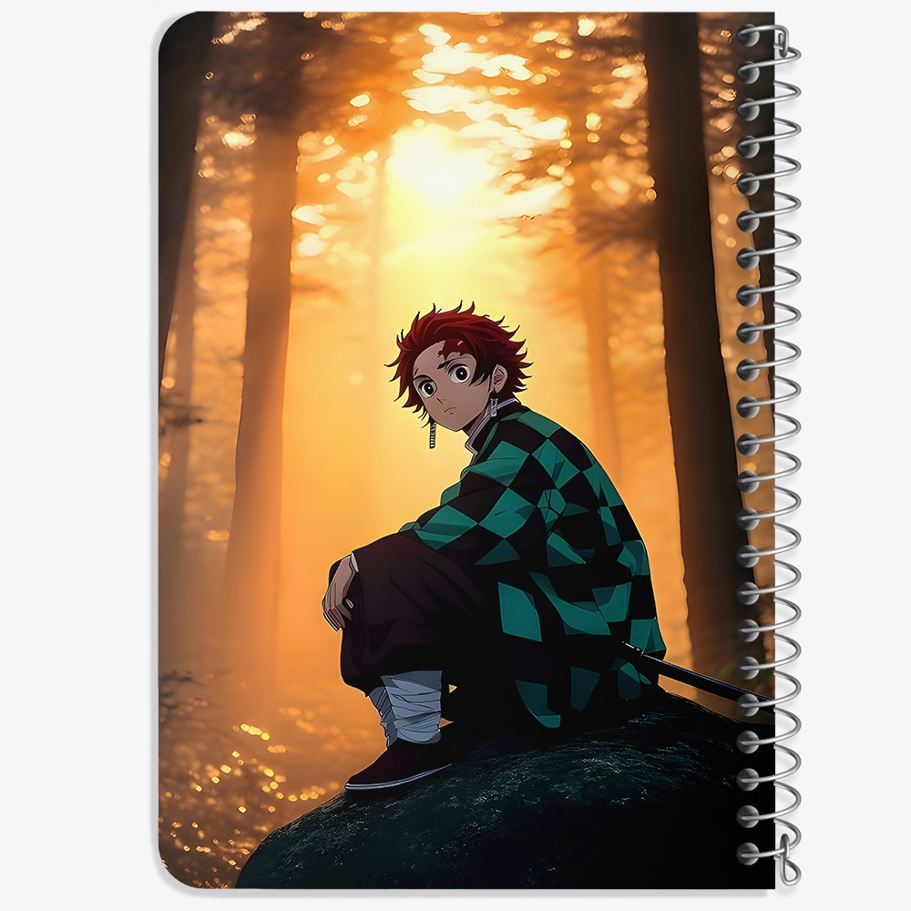 دفتر طراحی 50 برگ خندالو طرح تانجیرو شیطان کش (demon slayer) کد F14550