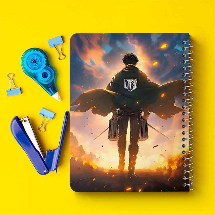 دفتر طراحی 50 برگ خندالو طرح اتک آن تایتان (Attack On Titan) کد F14516