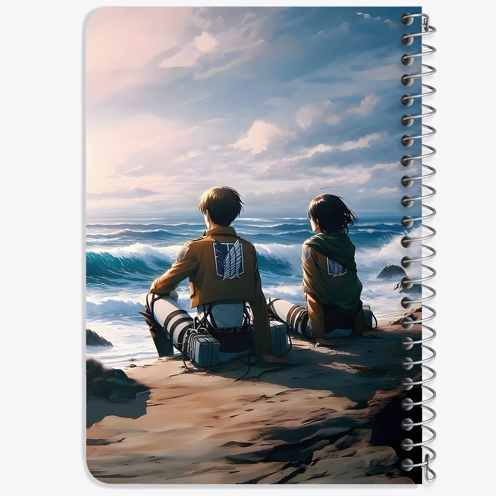 دفتر طراحی 50 برگ خندالو طرح میکاسا و ارن اتک آن تایتان (Attack On Titan) کد F14512