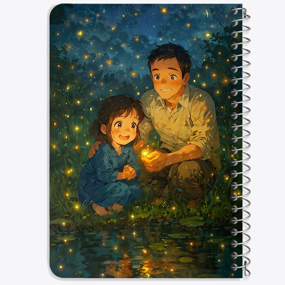 دفتر طراحی 50 برگ خندالو طرح مدفن کرم های شب تاب (Grave of the Fireflies) کد F14501