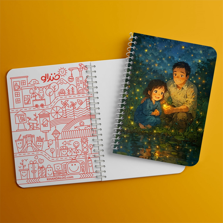 دفتر طراحی 50 برگ خندالو طرح مدفن کرم های شب تاب (Grave of the Fireflies) کد F14501