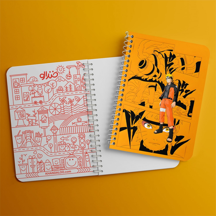 دفتر طراحی 50 برگ خندالو طرح ناروتو (Naruto) کد F14474