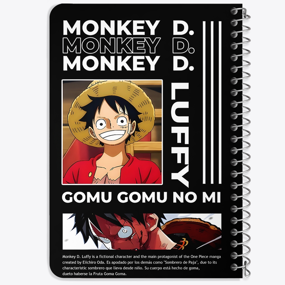 دفتر طراحی 50 برگ خندالو طرح لوفی وان پیس (One Piece) کد F14469
