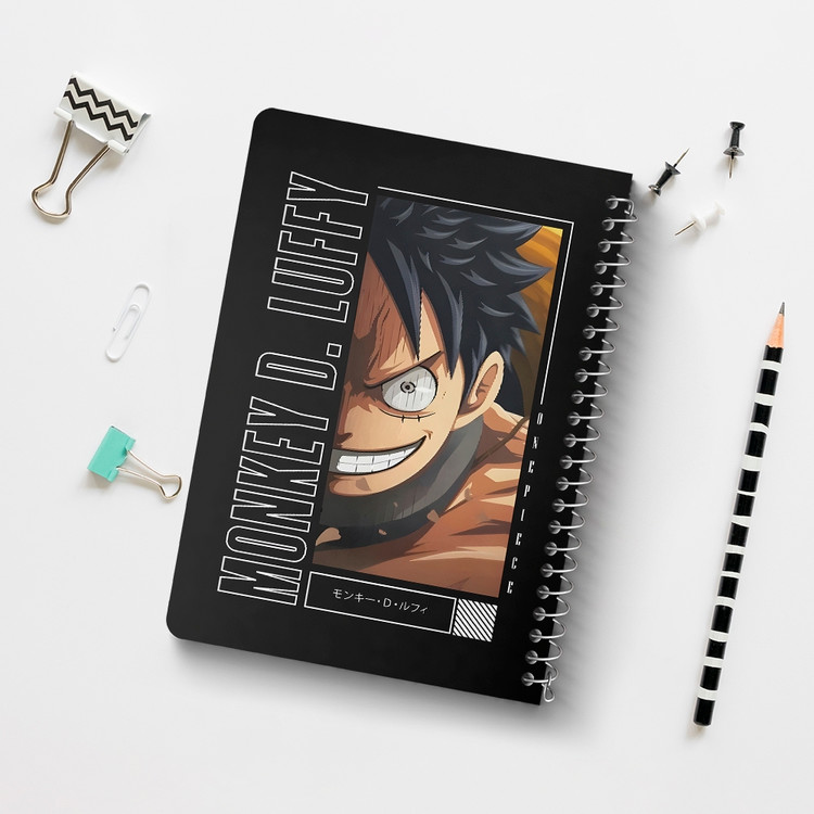 دفتر طراحی 50 برگ خندالو طرح لوفی وان پیس (One Piece) کد F14468