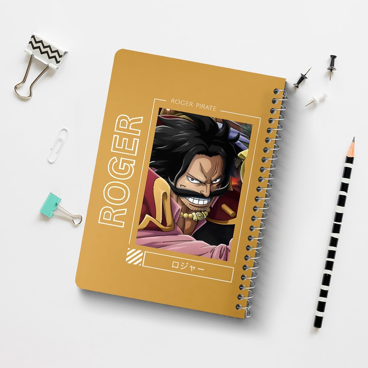 دفتر طراحی 50 برگ خندالو طرح گول دی راجر وان پیس (One Piece) کد F14465