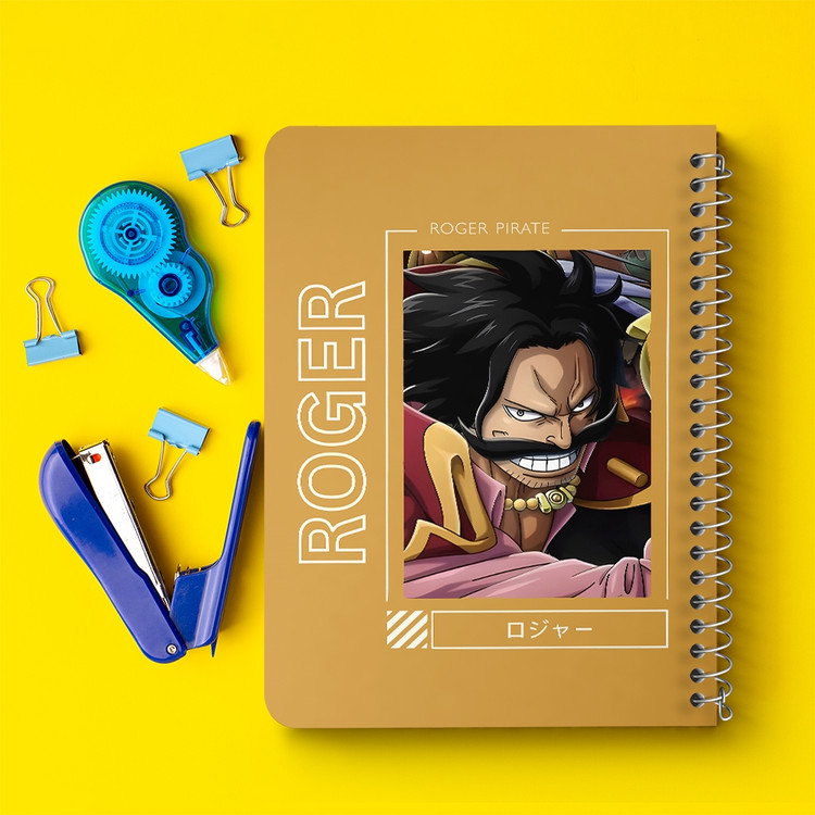 دفتر طراحی 50 برگ خندالو طرح گول دی راجر وان پیس (One Piece) کد F14465