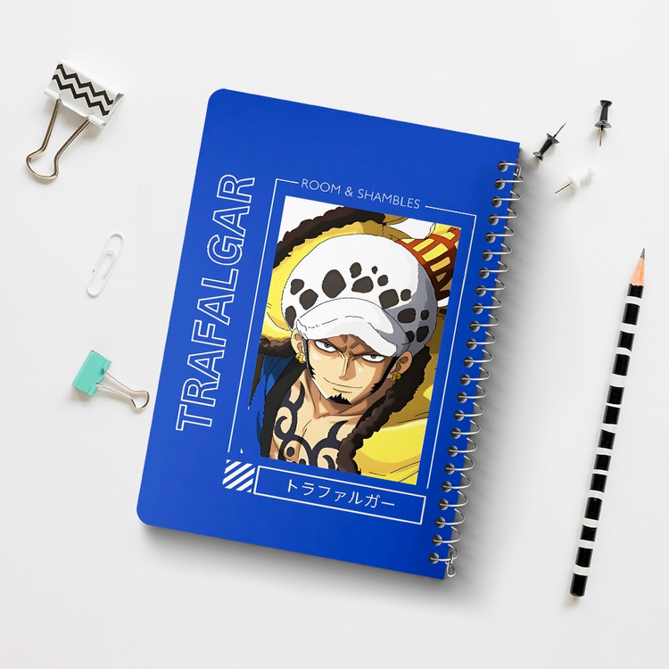 دفتر طراحی 50 برگ خندالو طرح ترافالگار دی وان پیس (One Piece) کد F14464