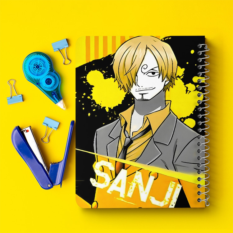 دفتر طراحی 50 برگ خندالو طرح سانجی وان پیس (One Piece) کد F14459