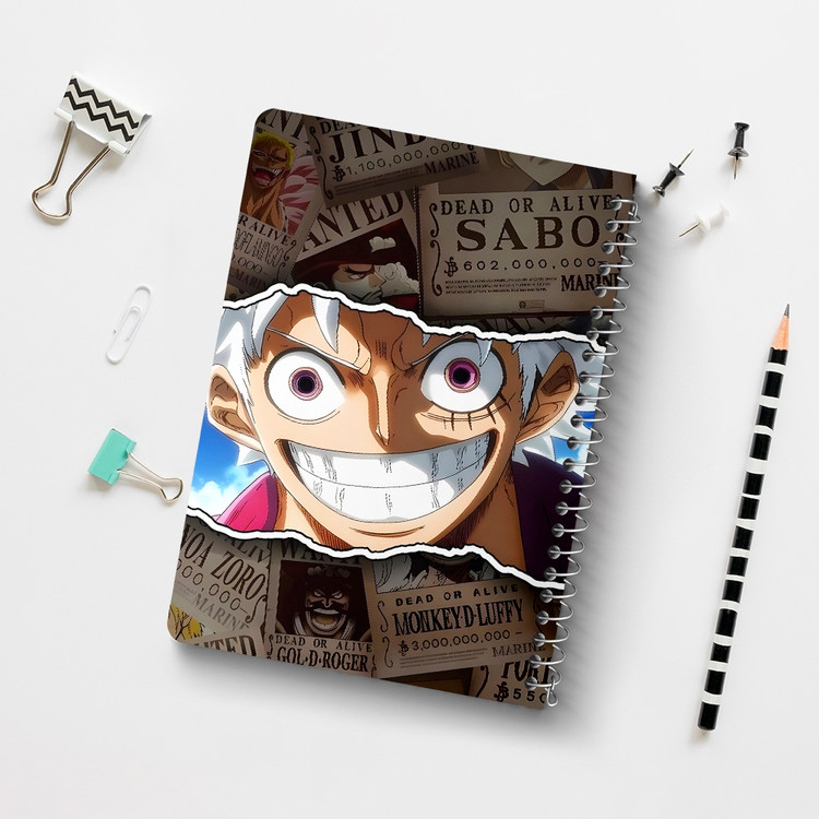 دفتر طراحی 50 برگ خندالو طرح لوفی وان پیس (One Piece) کد F14456
