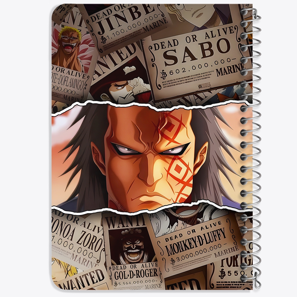دفتر طراحی 50 برگ خندالو طرح وان پیس (One Piece) کد F14454