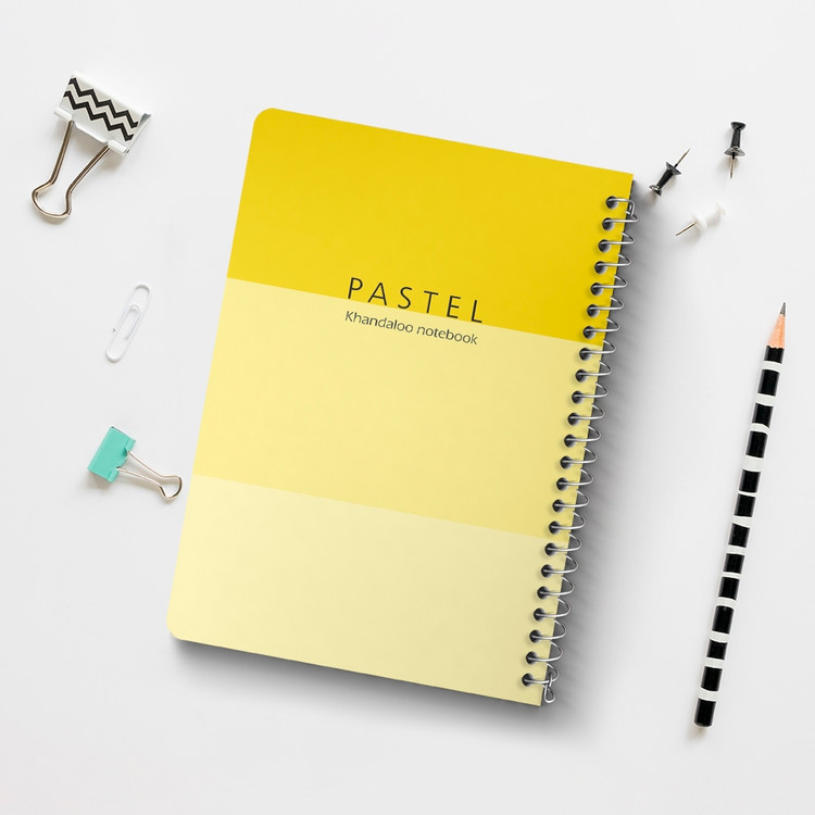 دفتر طراحی 50 برگ خندالو طرح طرح مینیمال پاستل (Yellow) کد N9802