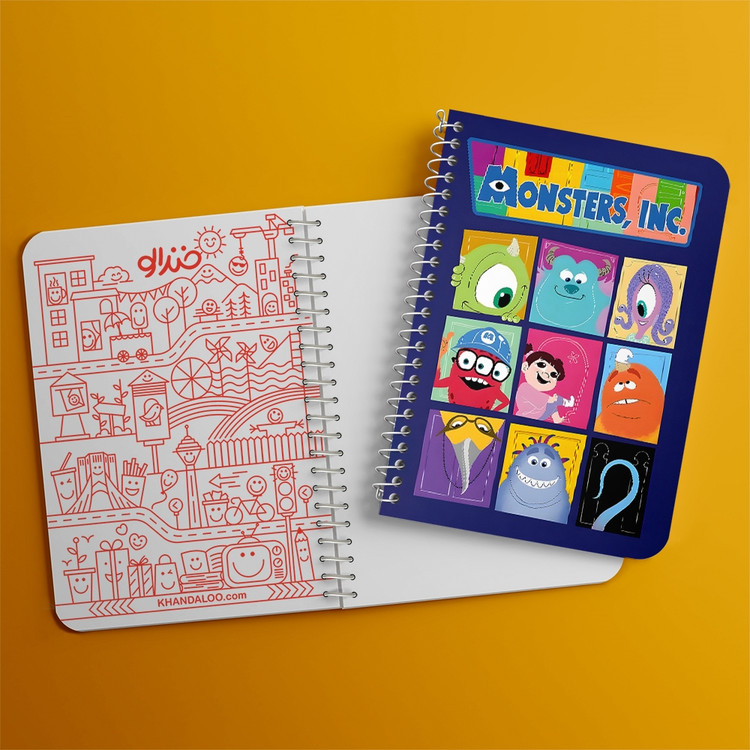 دفتر طراحی 50 برگ خندالو طرح انیمیشن کارخانه هیولاها (Monsters,Inc) کد N9793