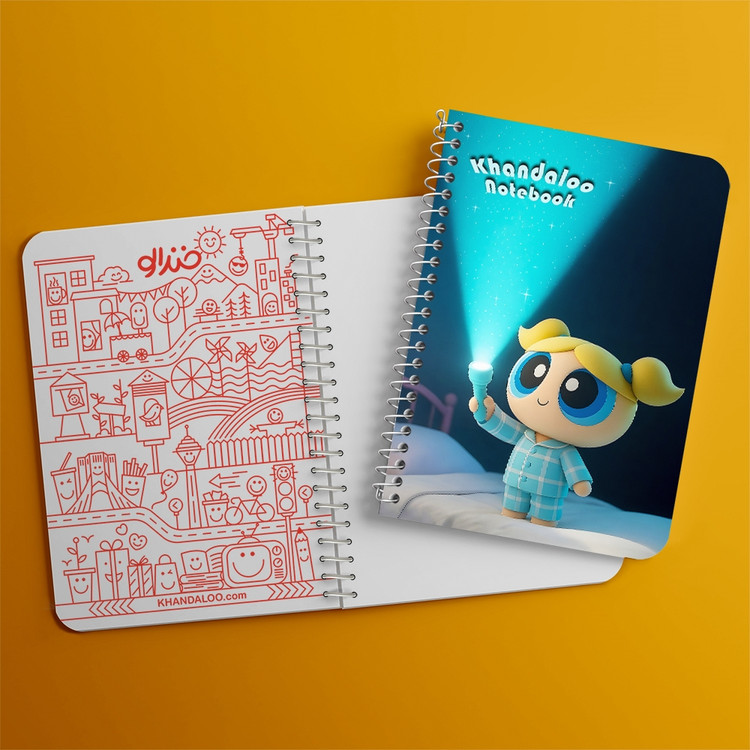 دفتر طراحی 50 برگ خندالو طرح پاورپاف گرلز (The Powerpuff Girls) کد N9776