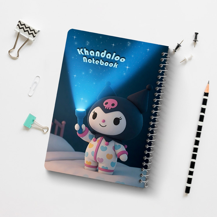دفتر طراحی 50 برگ خندالو طرح کرومی (Kuromi) کد N9767
